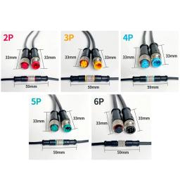 DC Bicicleta Elétrica Butt Joint Plug, Conector Feminino e Masculino Impermeável, Fiação Scooter, Cabo de freio, 20cm, M9, 2 Pin, 3 Pin, 4 Pin, 5 Pcs, 20Pcs - Image 2