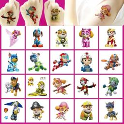 20 pçs patrulha pata tatuagem adesivos engraçado dos desenhos animados crianças meninas presente de aniversário natal recompensa brinquedo à prova dwaterproof água bonito ryder adesivo - Image 1