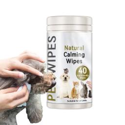 Toalhetes de limpeza para animais de estimação, toalhetes para cães, cachorrinho e gatinho, orelhas e olhos, produtos de higiene, 40PCs - Image 2