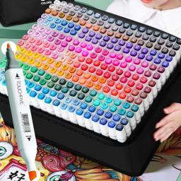 Touchfive 12-168 cores marcadores de esboço de álcool caneta conjunto de ponta dupla arte permanente desenho marcador para estudante coloração arte suprimentos - Image 1