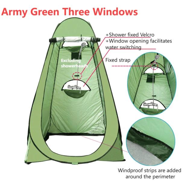Tenda Portátil Ultraleve com Janela para Privacidade - Ideal para Acampamento e Praia com Montagem Instantânea