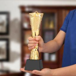 Resina Troféu para Canto e Dança Competição, Gold Plating Award, Ouro e Prata Bronze, Prêmio Cup, Escola Rewarding Supply - Image 6