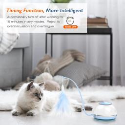 ATUBAN-Brinquedos interativos do gato, pena ajustável da emboscada, brinquedo automático do gatinho para o exercício, catcher, perseguindo a caça - Image 4