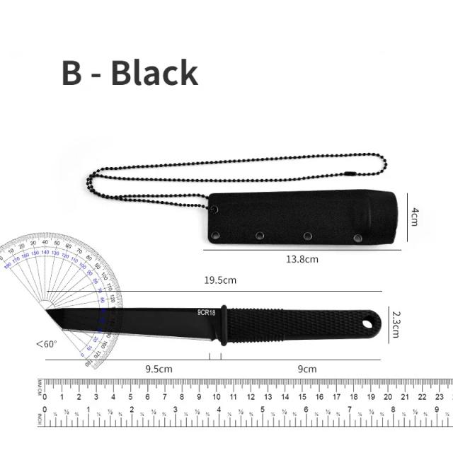 Faca Portátil para Camping com K-Bainha e Corrente, Alta Dureza e Afiada, Ideal para Sobrevivência e Caça