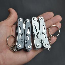 Canivete multifuncional de aço inoxidável ao ar livre, Mini Alicates Dobráveis, Ferramenta portátil compacta multi-purpose Survival Rescue Tool - Image 6