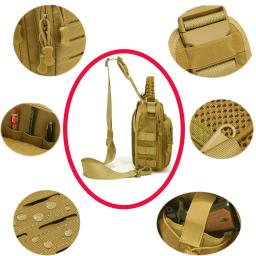 Bolsa de Ombro de Nylon Tático, Mochila Peito Único, Compacta para Esportes ao Ar Livre, Caça Aventura, Alta Qualidade - Image 4