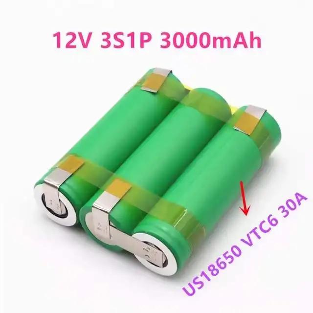 (Personalizado) 18650 vtc6 bateria 3000mAh 30amps chave de fenda bateria eletrodo bateria 3s1p 4s1p 5s1p 4s2p 5s2p