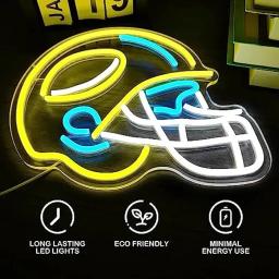 Dimmable Football Helmet Neon Sign for Wall, Light Up, Sinais para Meninos, Quarto de Jogos, Man Cave Bar, Rugby Sports - Image 5