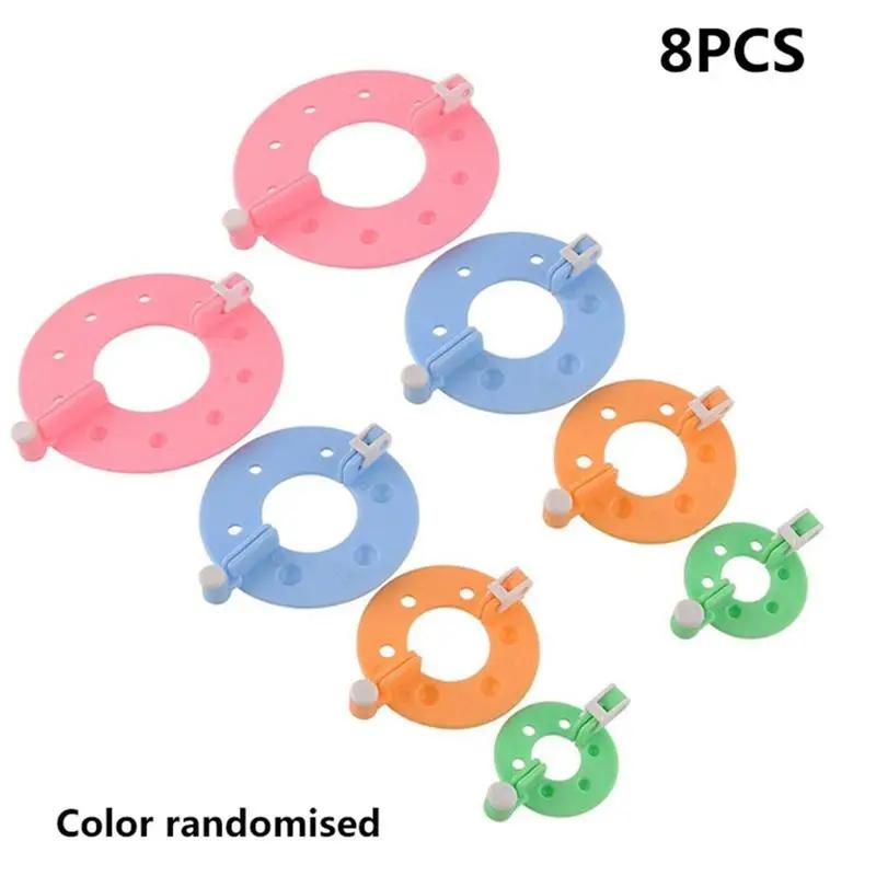Lã bola fabricante de malha ferramentas, agulha tecelão, artesanato fios fazendo, ferramentas DIY, alta qualidade, atacado, 8pcs - Image 1