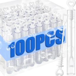 Amor coração varinha tubo bolha garrafa de sabão transparente bolhas tubos para festa de aniversário de casamento decoração chá de bebê favores crianças brinquedos - Image 2
