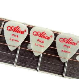 Conjunto de 100 palhetas de guitarra, nylon, fluorescente, noite, 0,58mm, 0,71mm, 0,81mm - Image 3
