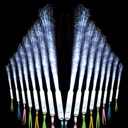 24-100 pçs varas de brilho branco 3 modelos de casamento sparklers varinhas de fibra óptica varas iluminar varas de luz led varinhas de luz chá de panela - Image 1