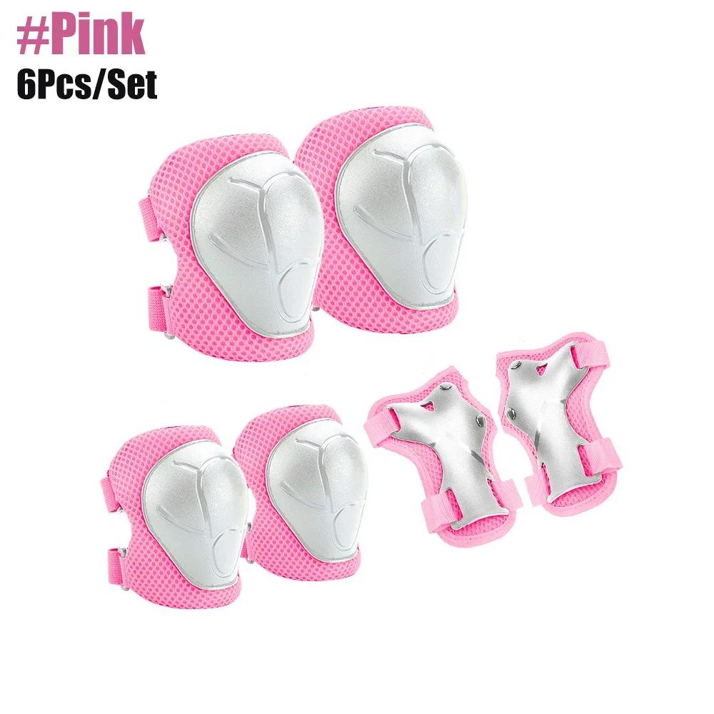 Conjunto de equipamentos de proteção para crianças 6 em 1, cotoveleiras e joelheiras com protetor de pulso para patinação, ciclismo, bicicleta, patins, scooter - Image 1