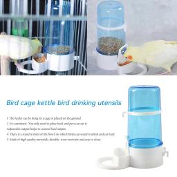 Bebedor automático da água do pássaro com recipiente de alimento ajustável, durável e fácil limpar - Image 4