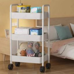 Carrinho de armazenamento móvel, Carrinho multifuncional com rodas, Home Acessórios, Organizador multifuncional, Home Bookshelf - Image 2