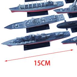 Navio de guerra modelo brinquedo para adultos e crianças, 4D montado navio modelo, aviões coleção brinquedos, playset, presentes de aniversário, 8 pcs - Image 6