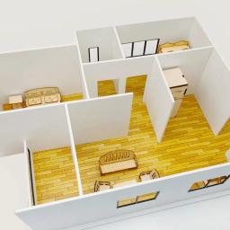Casa Pré-fabricada Montagem Modelo Kits, Escala Miniatura, Construção Arquitetura, Roombox Mockup Container, Diorama Construção, 1:50 - Image 4