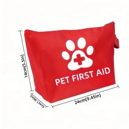 Impermeável Pet Kit de Emergência, Kits De Viagem Do Cão, Alta Visibilidade, Reflective First Aid Pouch, Cat Camping Essentials, Resistente - Image 6