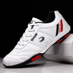 Sapatos esportivos masculinos de couro à prova dwaterproof água tênis de corrida de luxo andando sapatos de ginásio homem antiderrapante tênis de treinamento sapatos planos tênis - Image 1