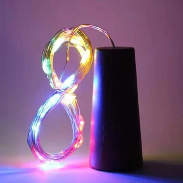 Garrafa de Vinho Solar com Luzes de Fada LED em Fio de Cobre - 10 Peças para Decoração de Festas e Casamentos