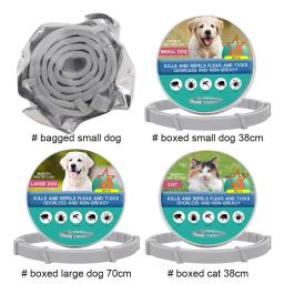Coleira antipulgas para animais, coleira natural ajustável no pescoço para cães e gatos, cachorros e gatos, acessórios para animais, proteção para 8 meses - Image 6