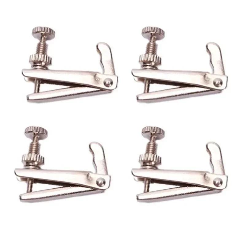 Cobre e níquel liga sintonizador para violino, acessórios para 3/4, 4/4 tamanho, 4pcs - Image 1