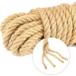 Corda de juta natural para Cat Scratcher 100% fibra, corda de sisal, decoração de artesanato engrossado, 4 camadas, 20m a 12mm, Cosshano - Image 2