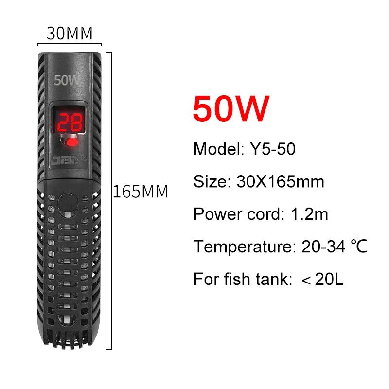 Haste De Aquecimento De água Submersível, Aquecedor De Aquário, tanque De Peixes, Display LCD, Termostato Digital, Controle De Temperatura Constante, 220V, 500W - Image 1