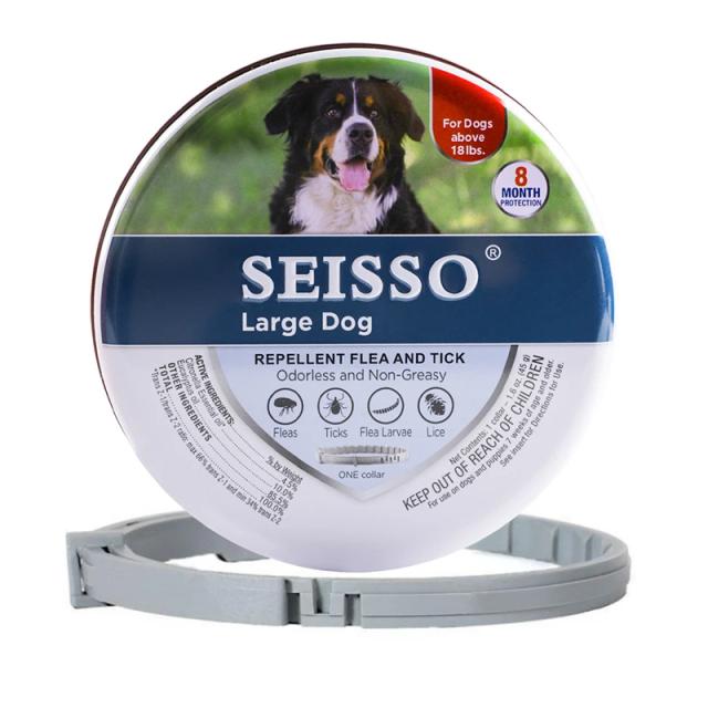 Coleira Ajustável Antipulgas e Anticarraças para Cães e Gatos com Proteção de 8 Meses