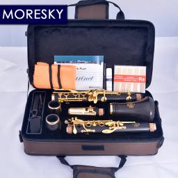 Moresky Clarinete banhado a ouro, Clarinete Bb Wood Ebony, Sib Klarnet, M62 OEM, 17 Chaves - Image 2
