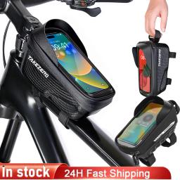 À Prova D' Água Touch Screen Saco de Bicicleta, Quadro Tubo Frontal Superior, Caixa Do Telefone, Bicicleta De Estrada, MTB, Ciclismo, Acessórios - Image 1
