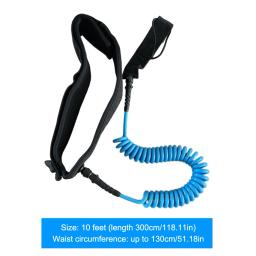 Coleira de cintura para prancha de surf SUP, comprimento máximo de tração de até 10 pés, coleira enrolada para surf iniciante, fornecimento de prática - Image 6