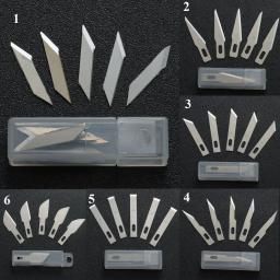 10 pçs lâminas cortador artesanato facas de escultura em madeira gravura antiderrapante metal bisturi faca peças do telefone móvel pcb reparação ferramentas manuais - Image 6