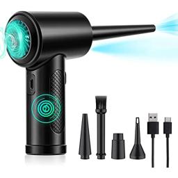 Recarregável sem fio Air Duster, USB Compressed Air Blower, Poeira soprando arma para PC portátil, Limpeza do teclado do carro, 51000 RPM - Image 1