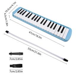 Teclado do piano do ar com 2 tubulação macia do sopro, melutes, instrumentos de sopro, 2 bocais de sopro, 37 chaves - Image 3