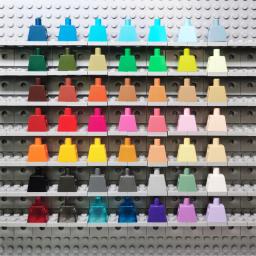 100 peças moc diy para 973 # Peças de blocos de construção para figuras lisas de torso de parte corporal - Image 5