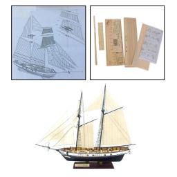 Modelo de navio 3D puzzle, Kits de construção, artesanato para navio, madeira inacabada, barco a vela, navio, bricolage - Image 4