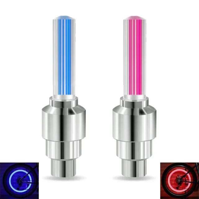 Luz LED Colorida para Válvula de Pneu de Bicicleta - Acessório Brilhante para Segurança Noturna e Estilo em Ciclismo