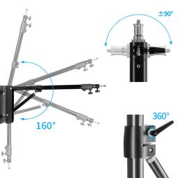 170cm 135cm suporte de projetor de braço de lança de montagem na parede pesada para estúdio de fotografia softbox vídeo luzes de anel estroboscópico - Image 4