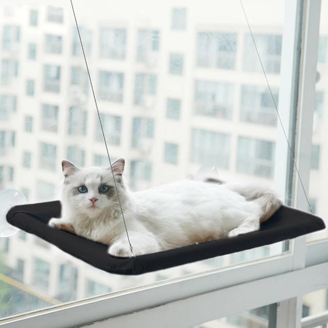 Cama Suspensa para Gatos com Rede Removível e Lavável - Ideal para Outono e Inverno