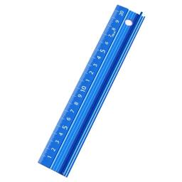 Régua de ferramenta de liga de alumínio, alta precisão, antiderrapante, costura, desenho, engenheiros, ferramenta de desenho, régua azul, 1 peça - Image 3