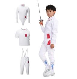 Terno uniforme de esgrima para homens, calças de treino masculinas clássicas, conjunto de colete e colete, sabre de Epee, 350NW, 2024 - Image 1