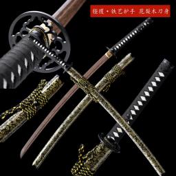 Espada de treinamento samurai japonês katana iaito de qualidade de 103cm, lâmina de jacarandá/wengué, madeira dura sólida laca saya, não afiada - Image 2