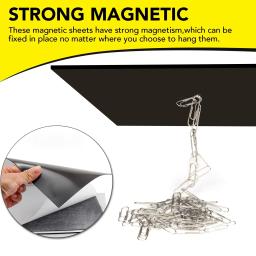 Conjunto de Folhas Magnéticas, Ímãs Flexíveis, Apoio Adesivo Superior, Cut & Personalizar Folha Ímã, Uma Foto Magnética - Image 4