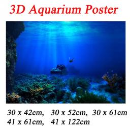 Aquário Cartaz De Fundo, 3D PVC Adesivo Adesivo, Tanque De Peixes, Fundo Do Mundo Subaquático, Papel De Decoração, Papel De Parede Paisagem - Image 2