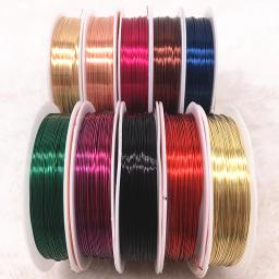 Fios de cobre coloridos para fazer jóias, Beading Fio, Acessórios Handmade, DIY, 0.3mm, 0.4mm, Novo - Image 1