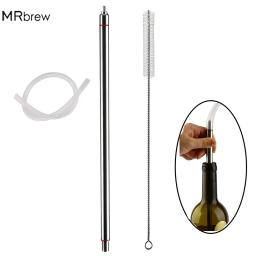 Enchimento De Garrafa De Cerveja com Nylon Escova De Limpeza, Máquina De Enchimento De Transferência De Cerveja De Aço Inoxidável, Spring Load, 13.7 ", 35cm Comprimento - Image 1