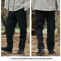 Calças de equitação para homens e mulheres, Soft Shell, impermeável, à prova de vento, ao ar livre, quente, outono, inverno - Image 4