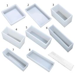 Super grande retangular moldes de silicone 3d retângulo resina arte molde artesanato ferramentas cristal molde sabão fazer dropshipping - Image 2