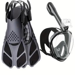 Kit completo de mergulho adulto, equipado com aletas e equipamento de mergulho de alta qualidade, adequado para homens e mulheres, 1 conjunto - Image 1